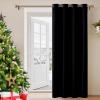 LONGCAO Blackout Thermal Curtain with Grommets, 180 x 80 cm, Black view 2