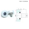 10 POM Drawer Rollers, 19 mm OD, M6 Screw, ATM/Cabinet Drawer Roller view 3