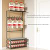 GHFXSCV Industrial Hall Tree with Removable Hooks, 2-Tier Shoe Rack and Bench view 4