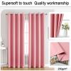 LONGCAO Blackout Curtain with Grommets, 120 x 200 cm, Thermal Curtain, Pink view 4
