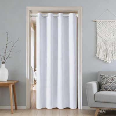 LONGCAO Blackout Curtain with Grommets, 70 x 230 cm, White