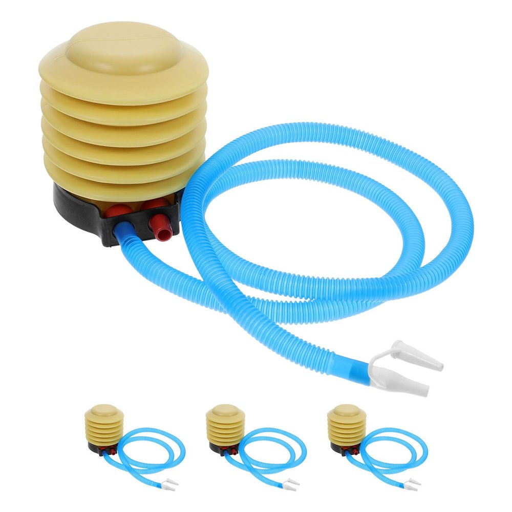 4-Piece Plastic Balloon Foot Pump Set, Portable for Inflation and Deflation