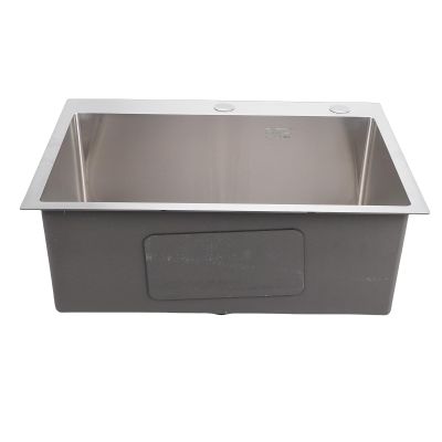 Yctze 24-Inch 304 Stainless Steel Single-Bowl Kitchen Sink, 3 mm Thick, Brushed Finish
