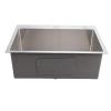 Yctze 24-Inch 304 Stainless Steel Single-Bowl Kitchen Sink, 3 mm Thick, Brushed Finish view 1