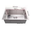 Yctze 24-Inch 304 Stainless Steel Single-Bowl Kitchen Sink, 3 mm Thick, Brushed Finish view 4
