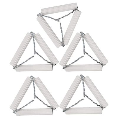 RASTKY Heat-Resistant 65 mm Clay Triangle Crucible Holder Set, 5-Pack