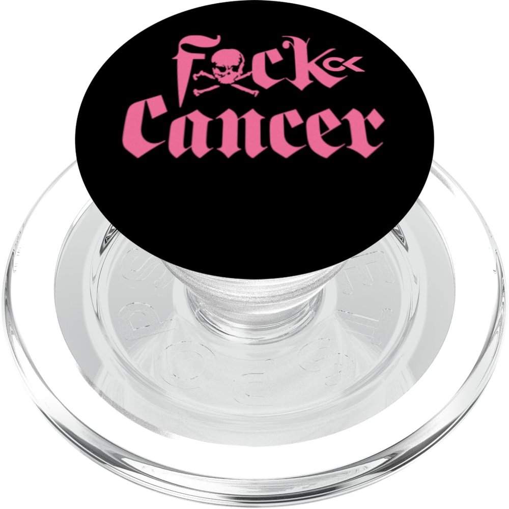 Fuck Cancer T-Shirt Breast Cancer Shirt Fight Cancer T-Shirt PopSockets PopGrip for MagSafe