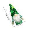 GRIRIW 2-Piece St. Patrick's Day Gnome Hanging Ornaments, Handmade Illuminated Green Glitter Gnomes with Shamrock Hanging Rope view 2