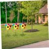 FUNOMOCYA 2-Pack Colorful Plastic Sunflower Windmill Ornaments view 3