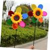 FUNOMOCYA 2-Pack Colorful Plastic Sunflower Windmill Ornaments view 4
