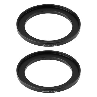 SG Store 2-Pack 43mm to 52mm Lens Filter Adapter Rings