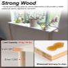 Wooden Window Sill Extension Shelf with Support Legs view 2