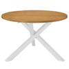 YUOTYRKTEJRSG White Round Dining Table, 120 cm Diameter x 75 cm High view 1