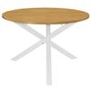 YUOTYRKTEJRSG White Round Dining Table, 120 cm Diameter x 75 cm High view 2