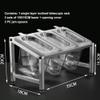 2-Tier 304 Stainless Steel 5-Jar Transparent Spice Rack Set with Spoons and Lids (13.7 x 7 x 8 in) view 2