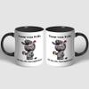 Personalized Name Mug with Grumpy Zebra and Funny Saying - Coffee Mug with Custom Name and Text, Office Mug, Personalized Gift, White and Black with Image 74 view 2