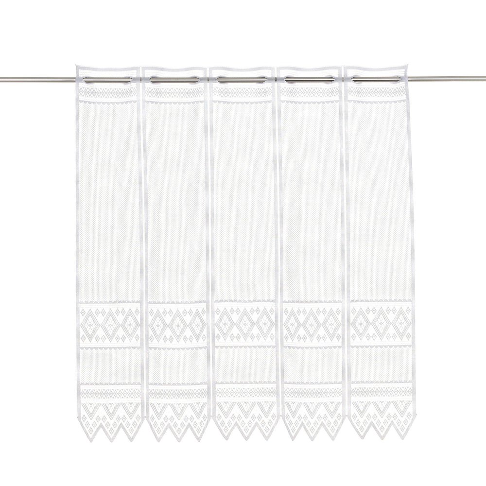Kranzusch Jacquard Short Curtain 70x26 cm White