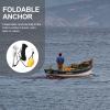 BUGUUYO Folding 4-Claw Metal Canoe Anchor with Rope for Kayaks and Inflatable Boats, Random Color view 3