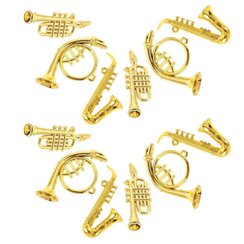18 Mini Plastic Musical Instrument Ornaments for Decoration
