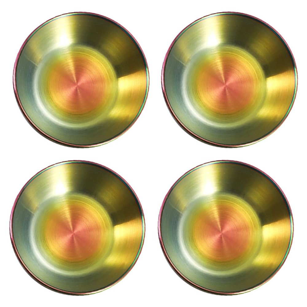 LABRIMP 4-Piece Stainless Steel Dip Bowls for Sauces and Seasonings