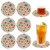 PRESSINART Coasters - Vintage Floral Cotton Drink Coasters (Set of 6) view 1