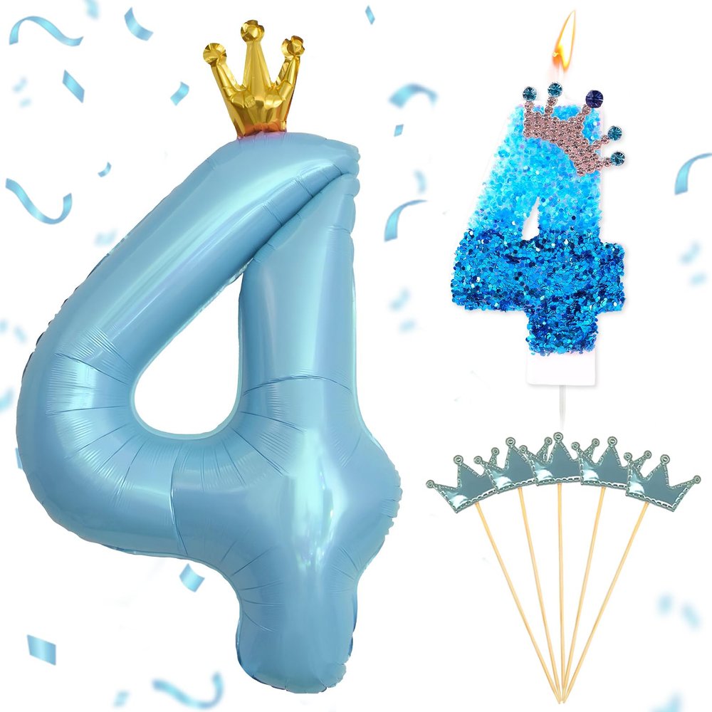 Crown Birthday Decoration Set for 4 Years