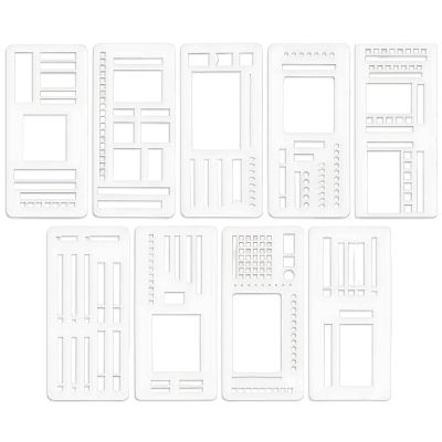 9-Piece Bullet Journal Stencil Set