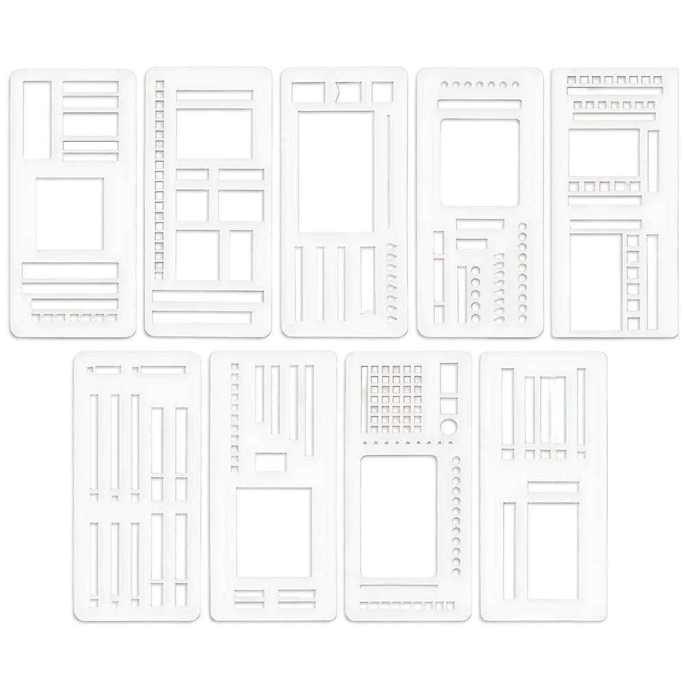 9-Piece Bullet Journal Stencil Set