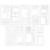 9-Piece Bullet Journal Stencil Set view 1
