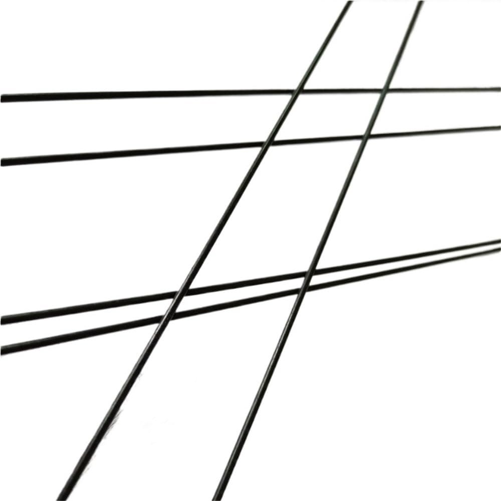 6 Black Fiberglass Rods, 0.8/1/1.2 mm Diameter, 1000 mm Long, Flexible Support Rods for Construction Projects (1 x 1000 mm)