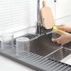 Silicone Sink Faucet Mat with Drainage Base, Quick-Drying and Foldable view 3