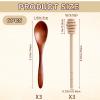 6-Piece Wooden Honey Dipper Set view 2
