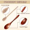 6-Piece Wooden Honey Dipper Set view 3