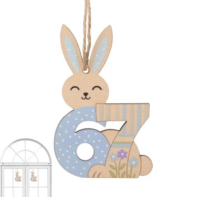 Easter Bunny Ornament - 67 Wooden Number Tags