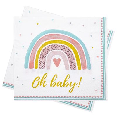 Boho Rainbow Napkins for Birthday & Baptism