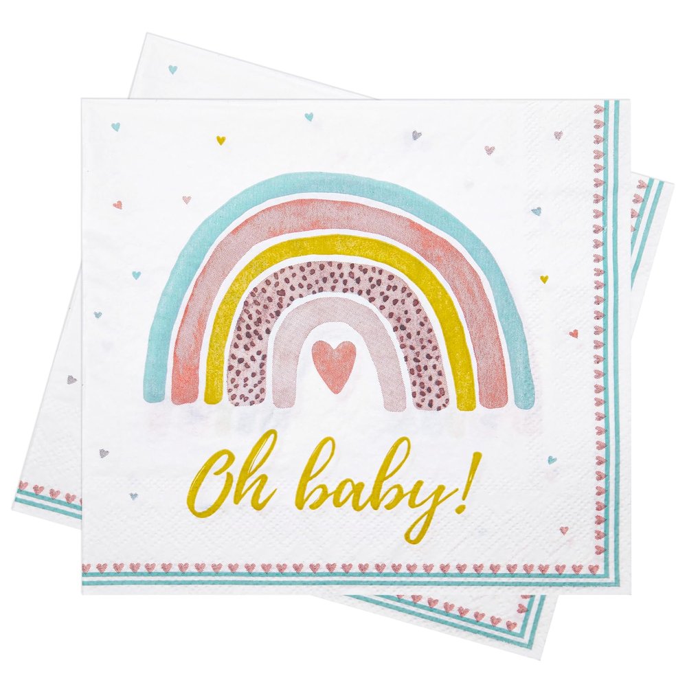Boho Rainbow Napkins for Birthday & Baptism