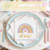 Boho Rainbow Napkins for Birthday & Baptism view 4