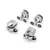 Sliding Shower Door Rollers, 2327 mm, Zinc Alloy, Double-Wheel Bearings, 4-Piece Replacement Set (4 Upper, 25 mm) view 1