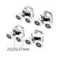 Sliding Shower Door Rollers, 2327 mm, Zinc Alloy, Double-Wheel Bearings, 4-Piece Replacement Set (4 Upper, 25 mm) view 2