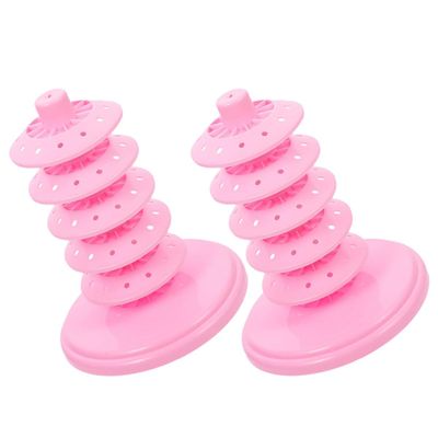 LOORGVEL Adjustable Multi-Tier PP Lollipop Stand, Pink
