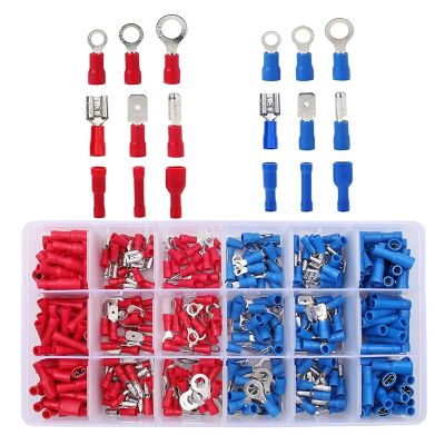 LLBOGRGGN 360-Piece Assorted Wire Lug, Ring Crimp & Insulated Spade Terminal Set