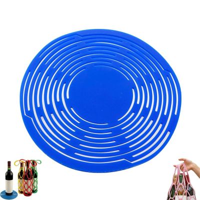 Multifunctional Mesh Coaster, Silicone Wine Carrier & Storage Bag