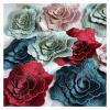 Embroidered Floral Appliqué Patches for Sewing or Ironing On, Multicolor (Pink) view 2