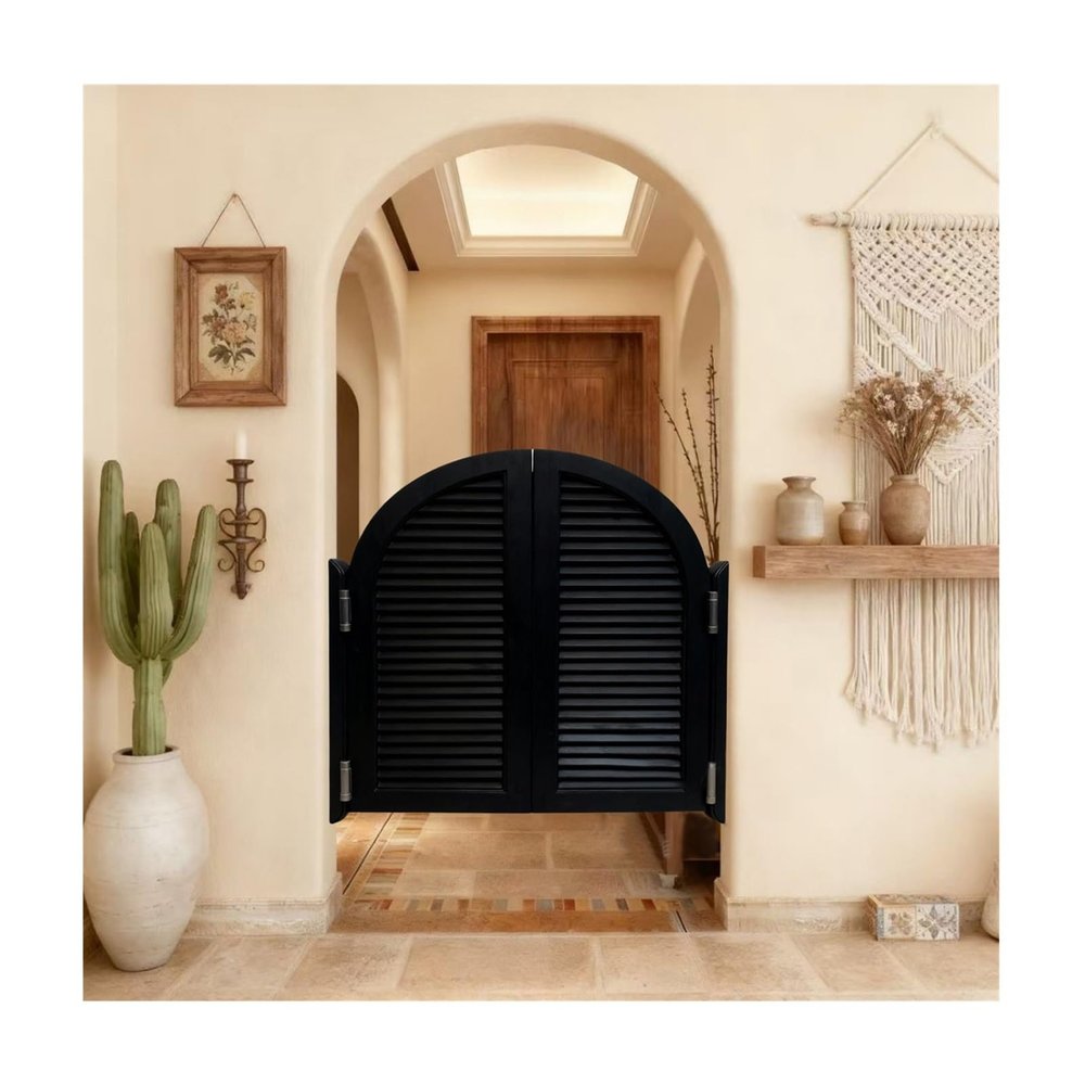 Swinging Door, Cowboy Bar Saloon Café Door, Wooden Western Swing Door for Cafés, Opens in Both Directions, W 140 x H 100 cm (55.11 x 39.37 in)