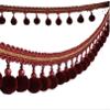 Beaded Fringe Trim, 1 Meter, Pom-Pom Ball Tassel Trim for Home Decor and Crafts view 2