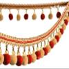Beaded Fringe Trim, 1 Meter, Pom-Pom Ball Tassel Trim for Home Decor and Crafts view 3