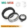 Radial Precision Lock Nut, 1 pc, M6M56, R-Type, Steel, Anti-Backout, 0.52 mm Pitch (R-M20x1.0) view 2