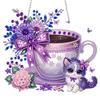 MAXBYE Diamond Painting Pendant Purple Coffee Cup view 1