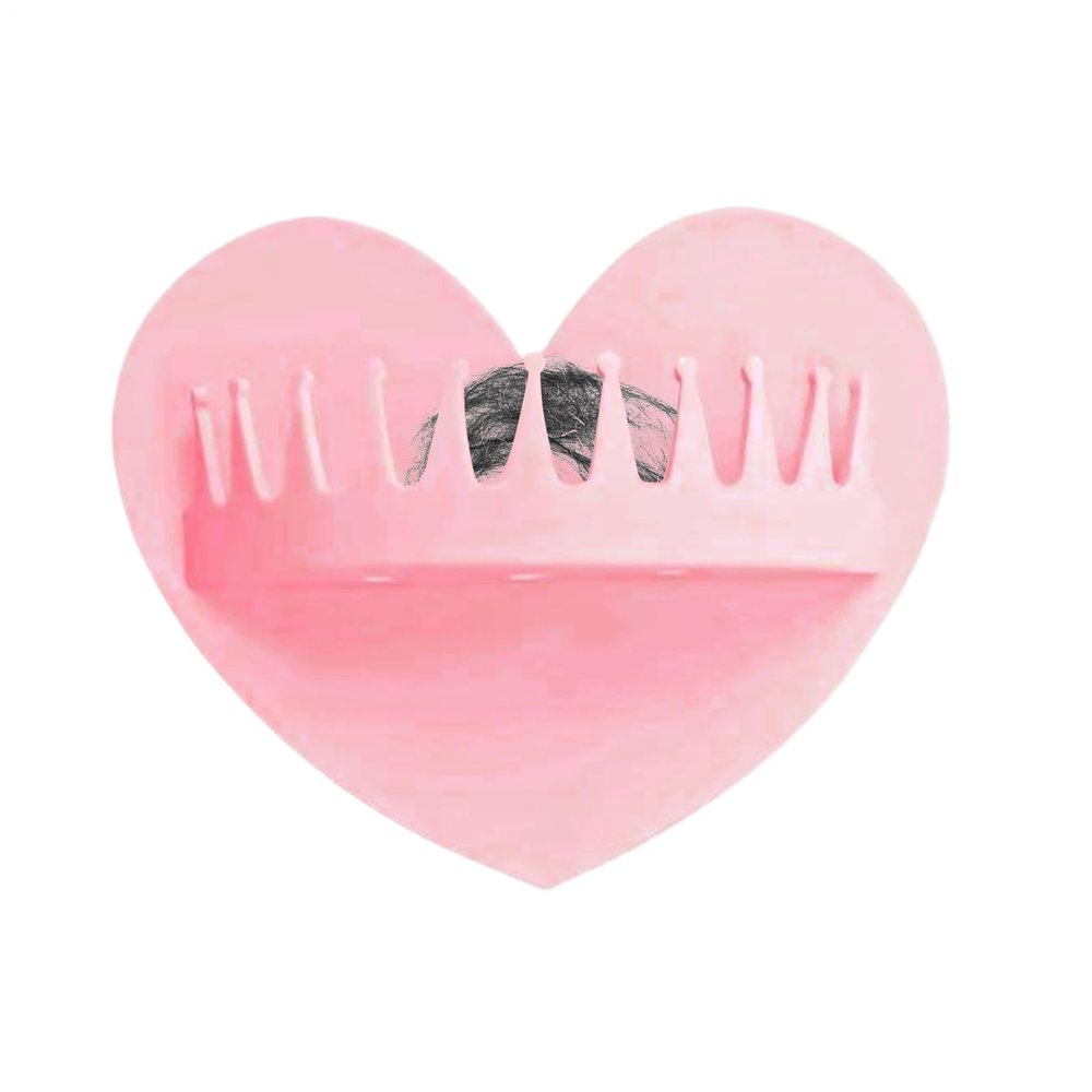 Shower Hair Catcher with Suction Cup - Heart Design