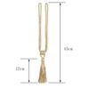 NIUSABOU Curtain Holdbacks, Handmade Tassel Tiebacks with Gold Buckle, Multicolor, 1 or 2 Pieces (Gold, 1 pc) view 3